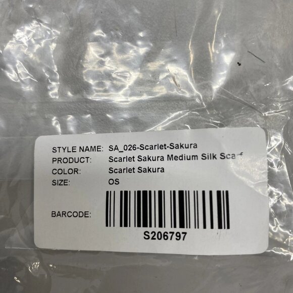 Tuckernuck Women’s Scarlet Sakura Silk Scarf One Size Red Floral - Picture 10 of 10